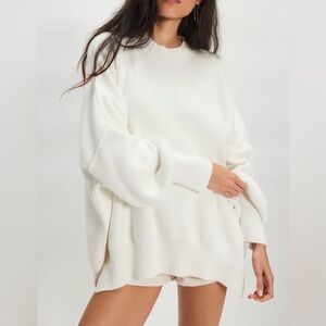 Free People easy street tunic in painted white